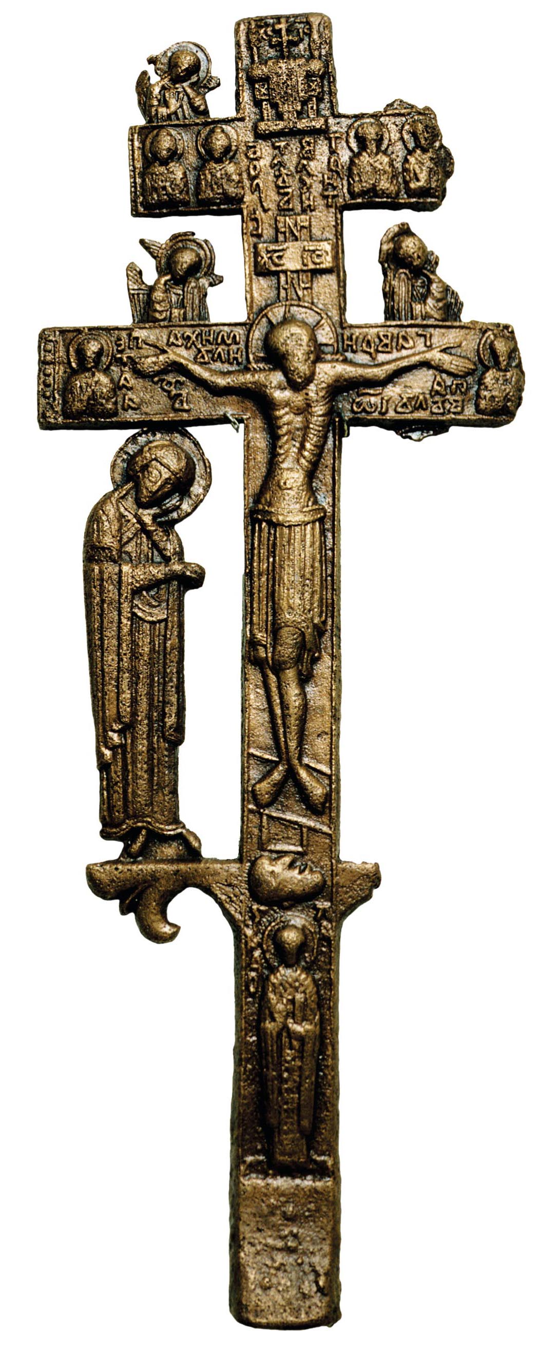  Древнерусский киотный крест. Бронза